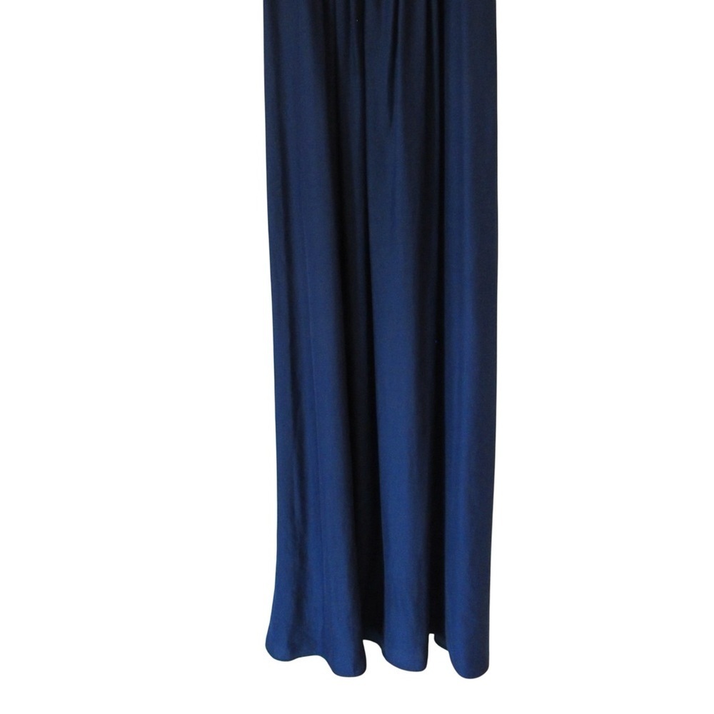 Felicity Coco Colby Woven Maxi Dress Small Navy Blue Sleeveless Sweetheart - Picture 6 of 11